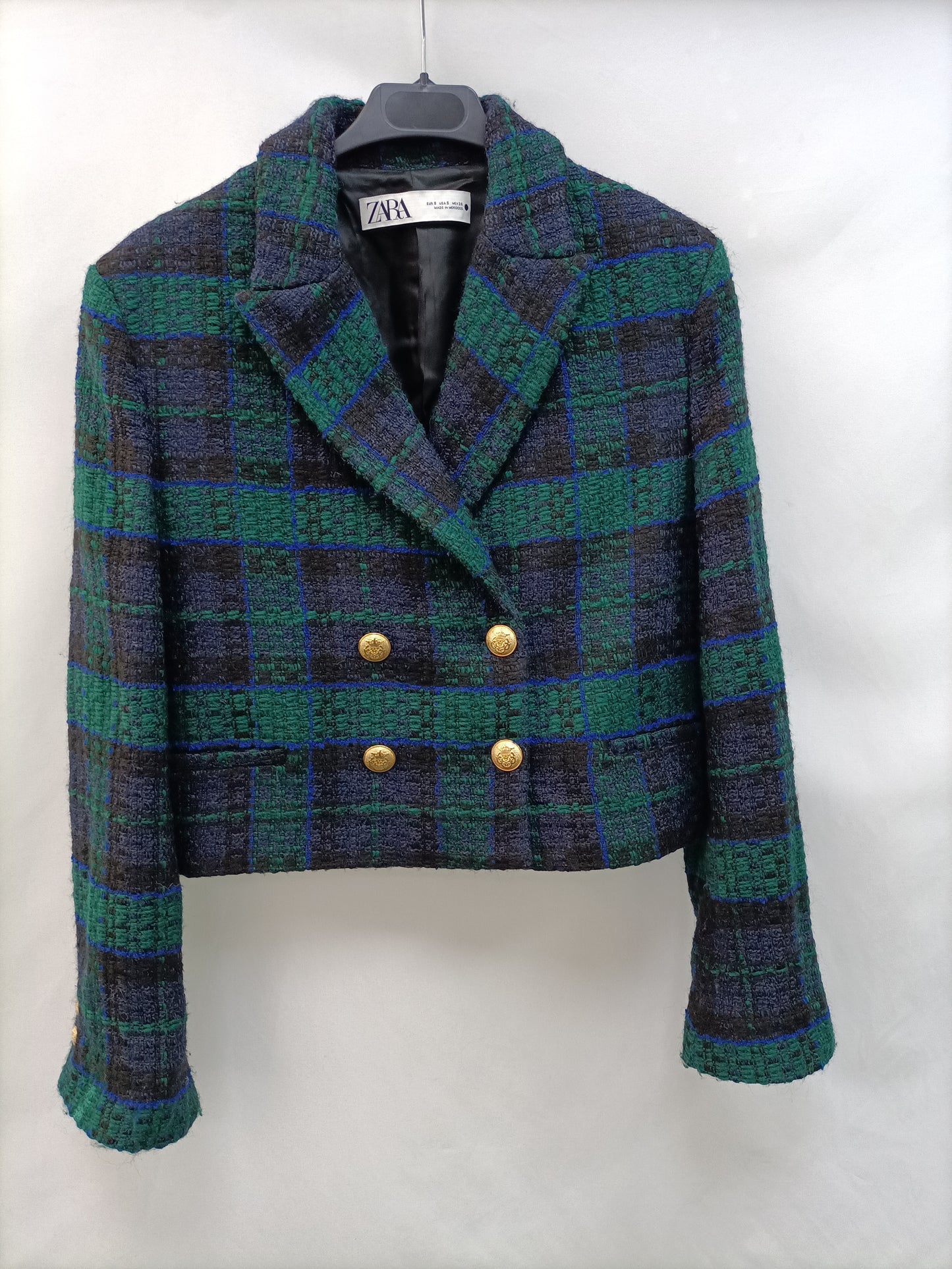 ZARA. Chaqueta cortita tweed T.s