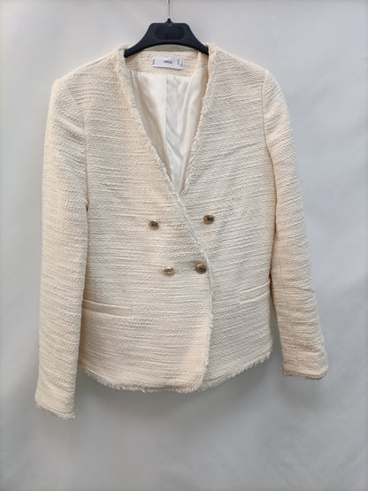 MANGO. Chaqueta cortita tweed T.s