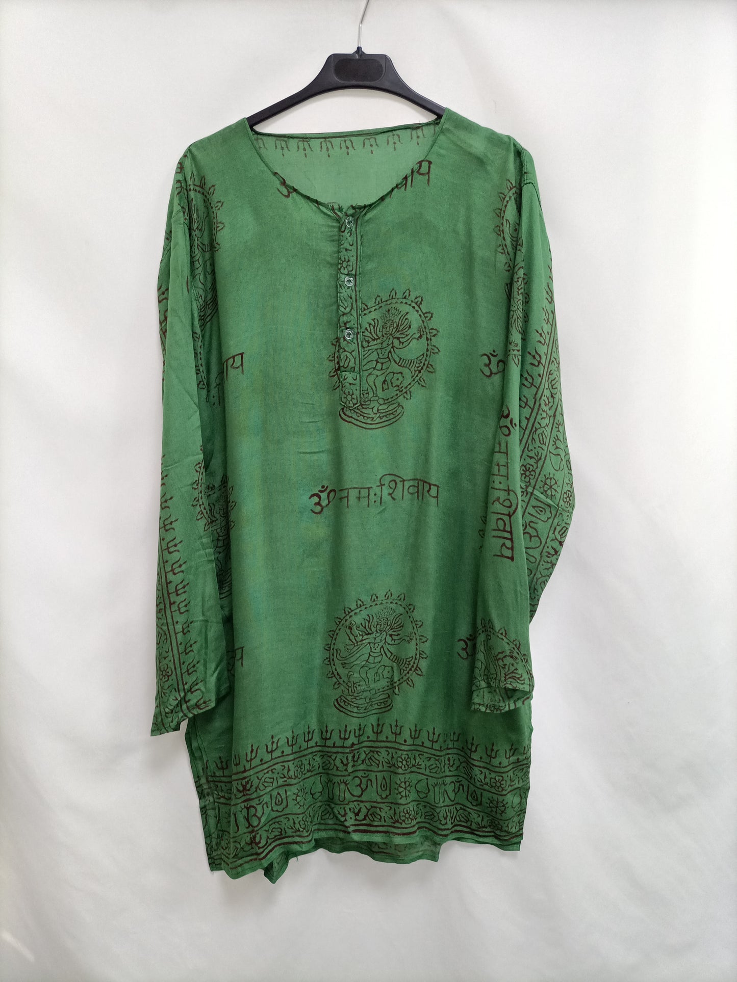 OTRAS. Blusón verde hippie T.s/m