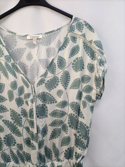 CHARLISE. Mono Verde hojas T.36