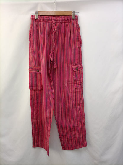 OTRAS. Pantalón rosa rayas T.s