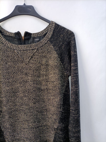HAKEI. Two-tone long sweater/dress Ts