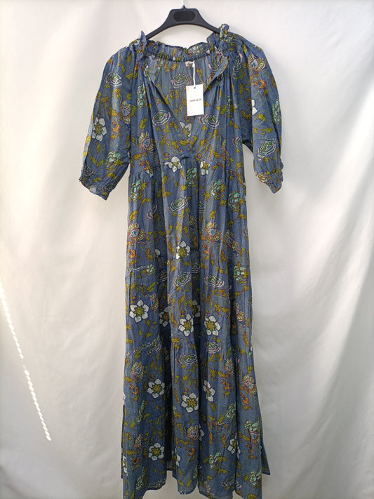 NATURA. Vestido largo flores T.s