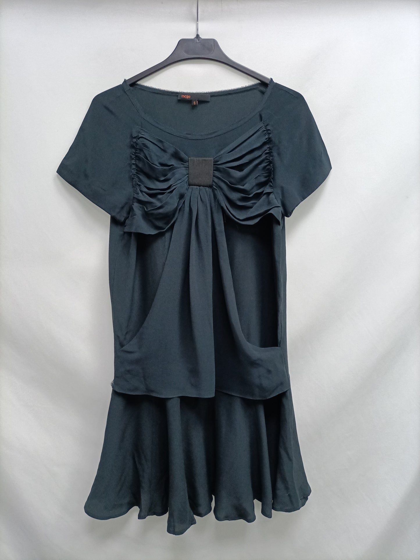 MAJE. Black silk Ts dress