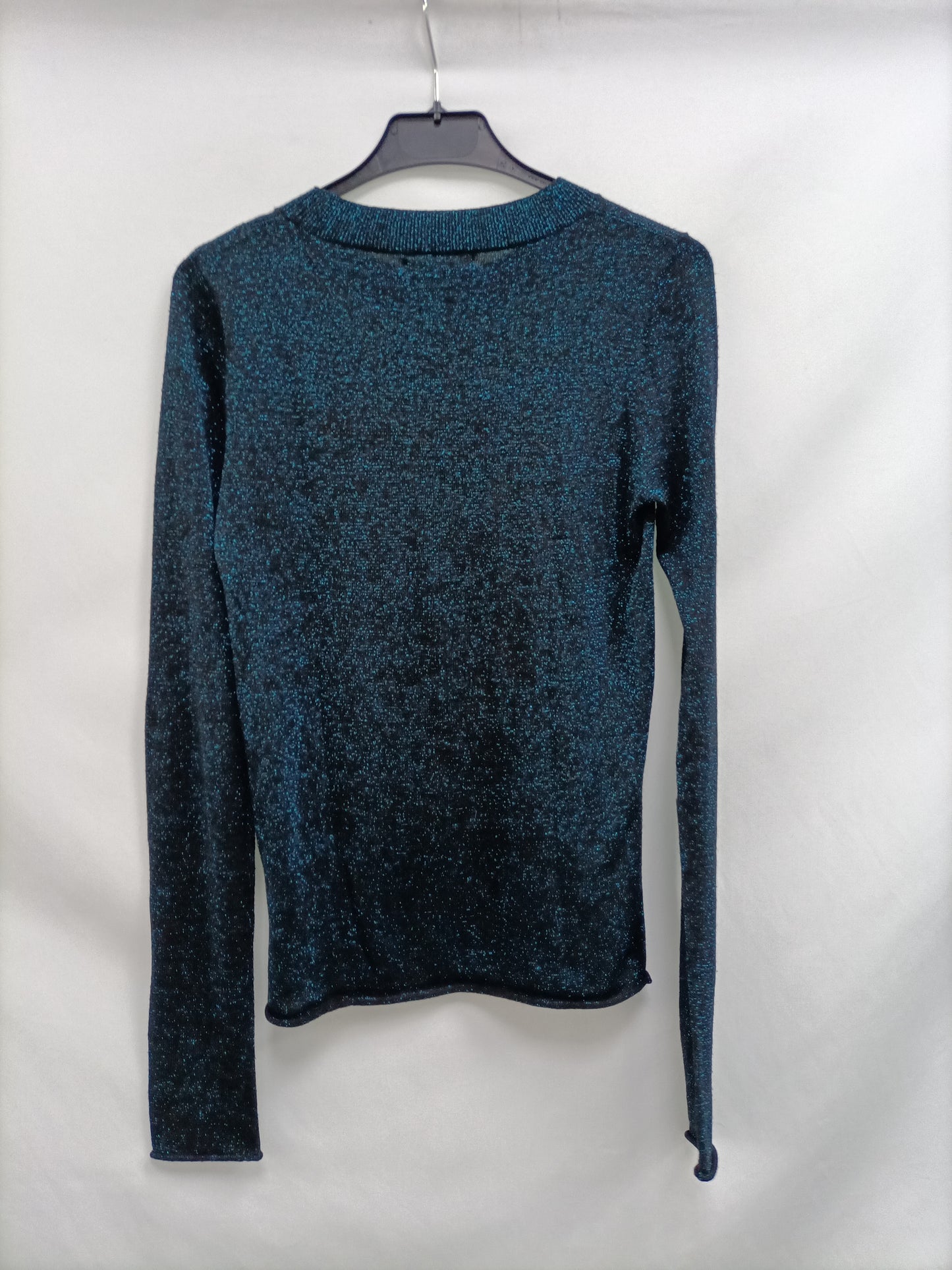 COOPERATIVE. Jersey azul y negro brillante T.s