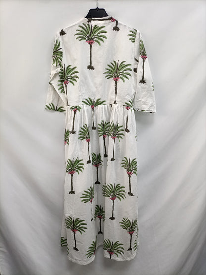 BALAKATA. Vestido blanco palmeras T.s