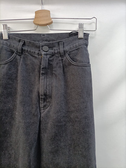 INDIGO UNIQUE. Wide-leg black trousers, size 32