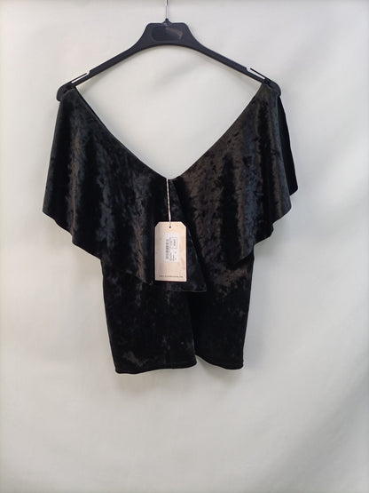 BROWNIE. Top negro terciopelo T.u(s)