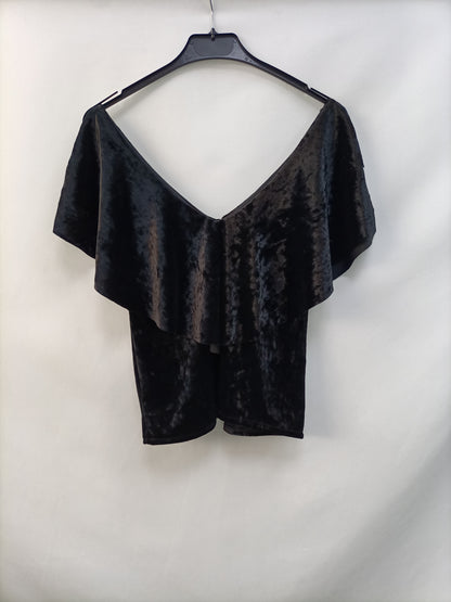 BROWNIE. Top negro terciopelo T.u(s)