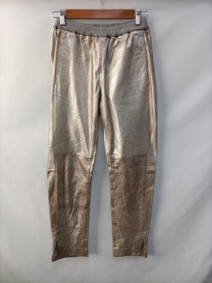 TCN. Ts Gold Leather Pants