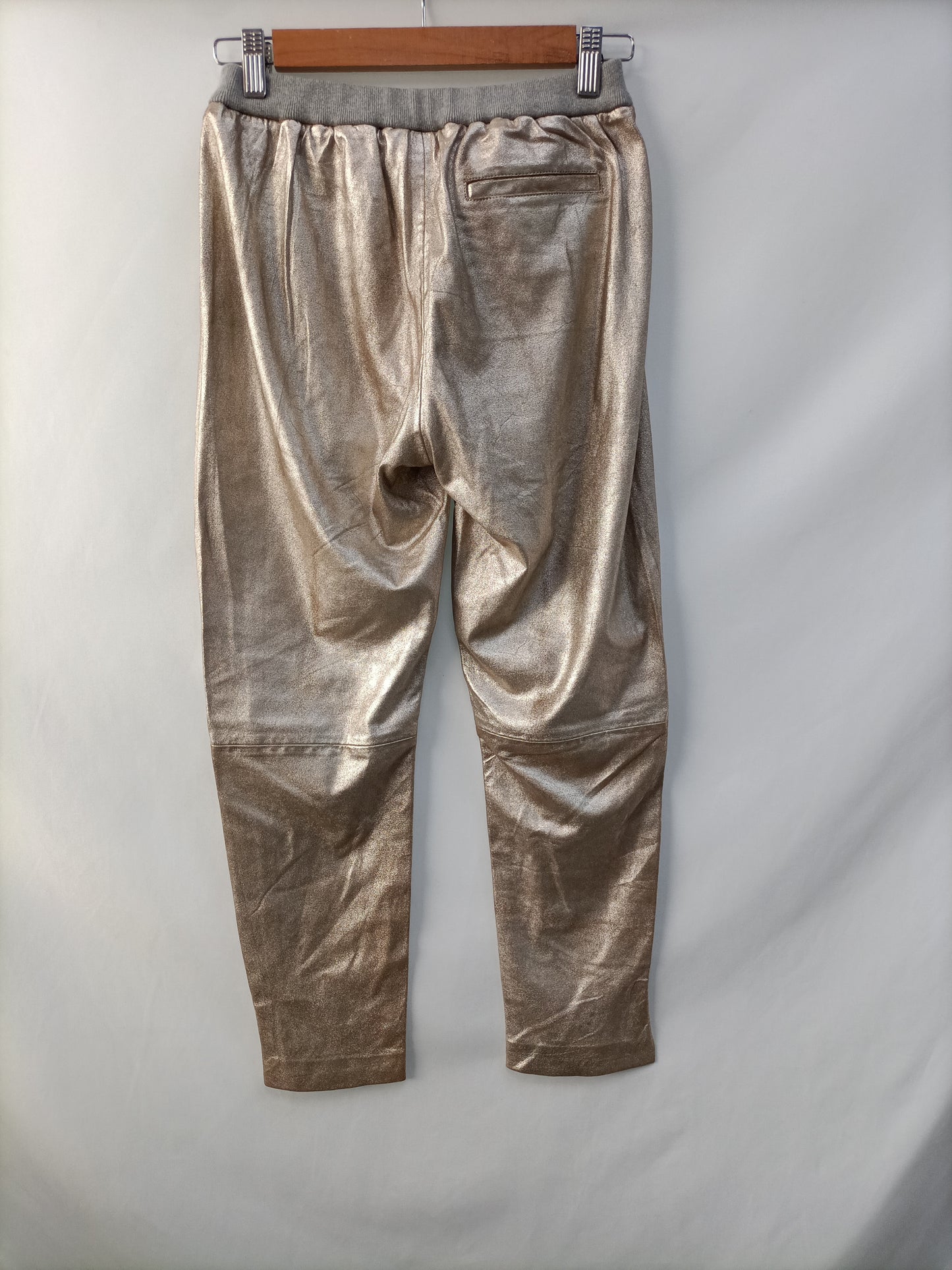 TCN. Ts Gold Leather Pants