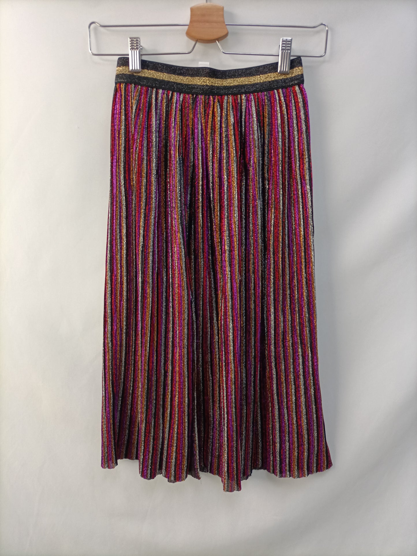 TOPSHOP. Falda midi rayas T.34