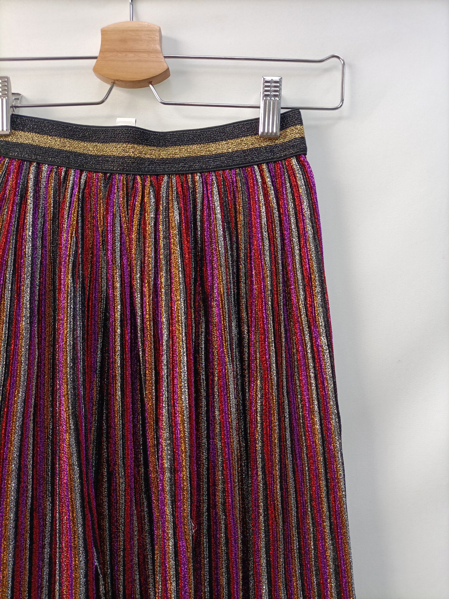 TOPSHOP. Falda midi rayas T.34