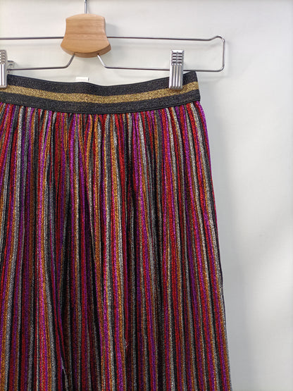 TOPSHOP. Falda midi rayas T.34