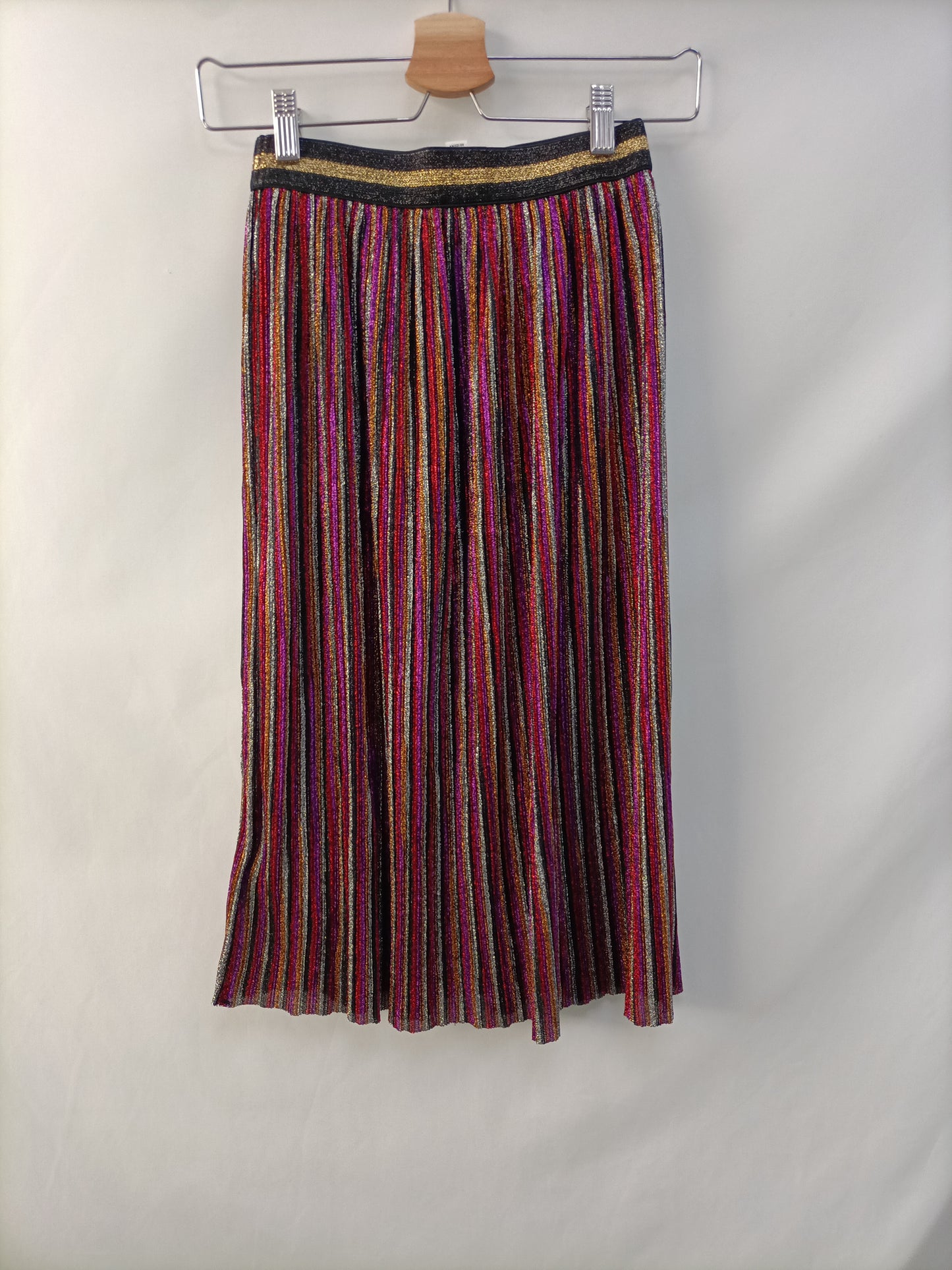 TOPSHOP. Falda midi rayas T.34