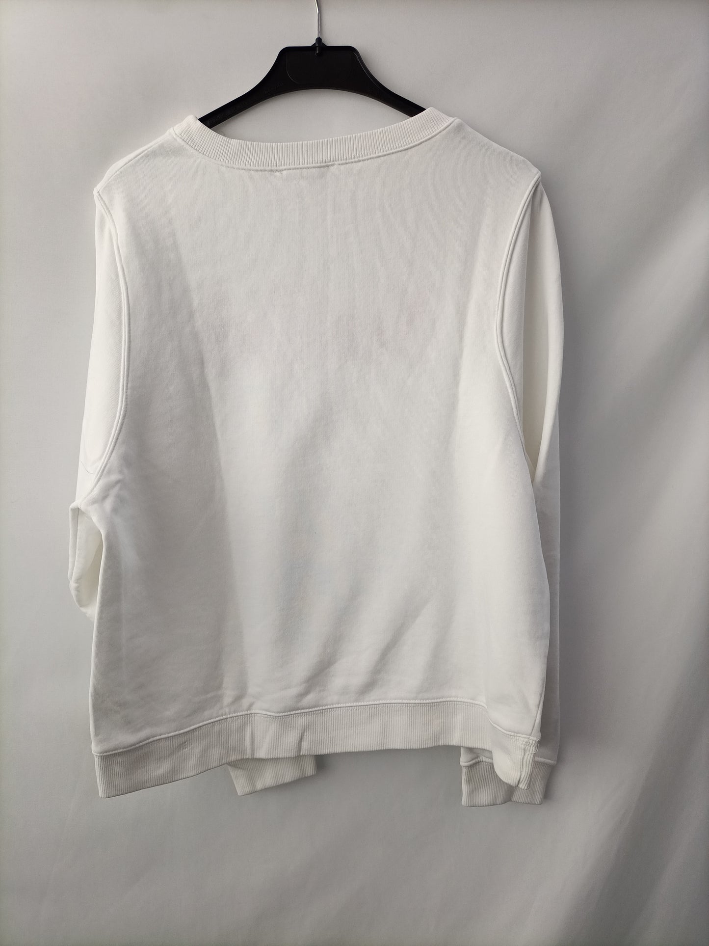 MANGO. Sudadera blanca T.s