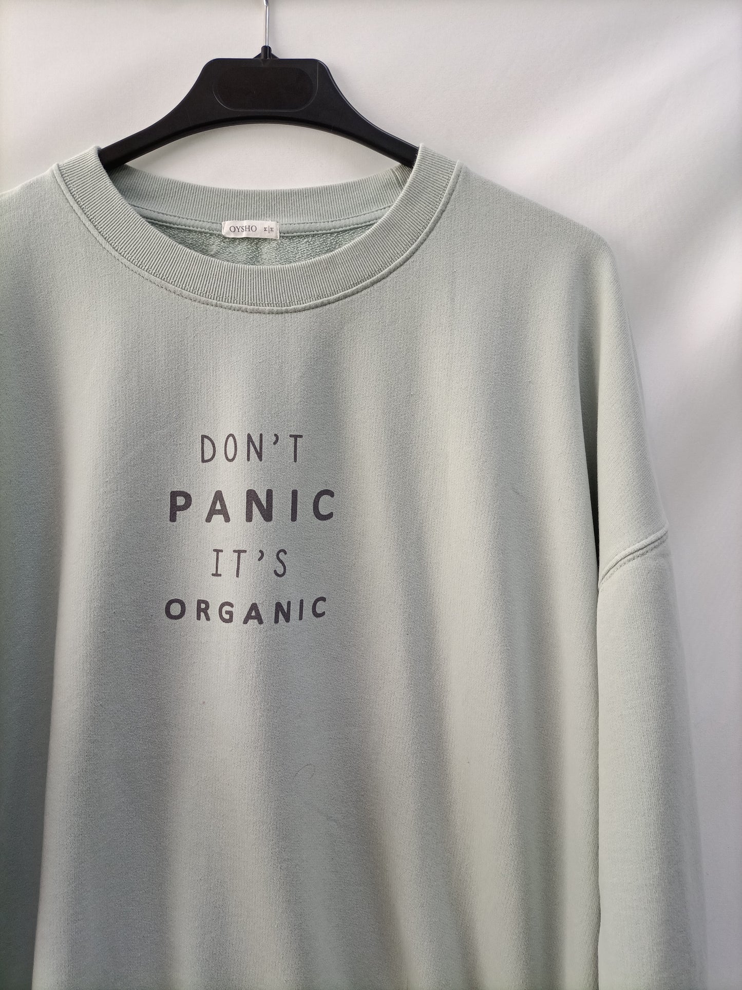 OYSHO. Sudadera verde agua T.m