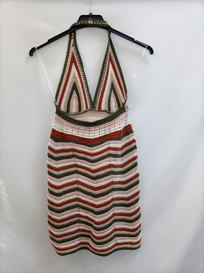 OTRAS. Vestido corto croché TU(xs/s)