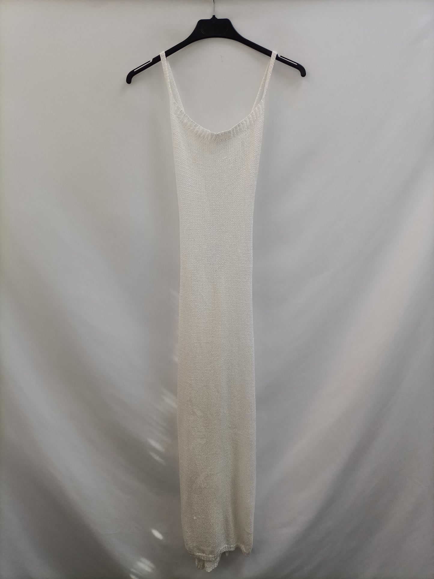 OTRAS. Vestido largo punto blanco T.u(s)