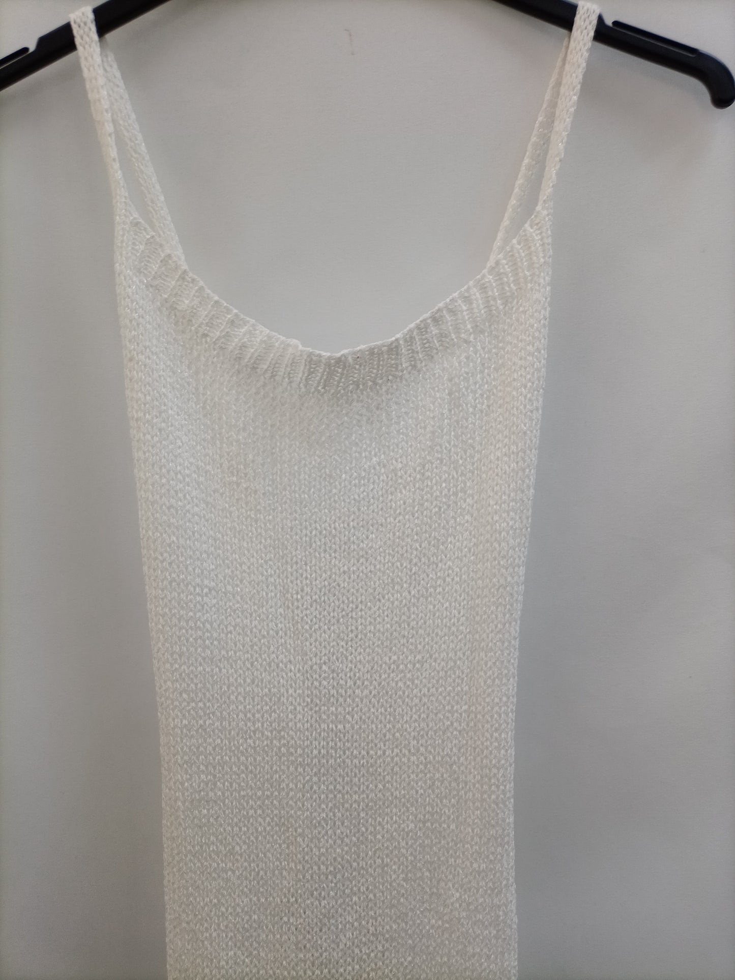 OTRAS. Vestido largo punto blanco T.u(s)