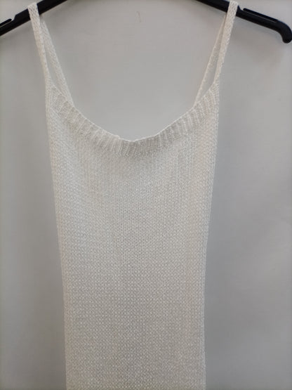 OTRAS. Vestido largo punto blanco T.u(s)