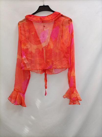 STRADIVARIUS. Top lazadas semitransparente T.s