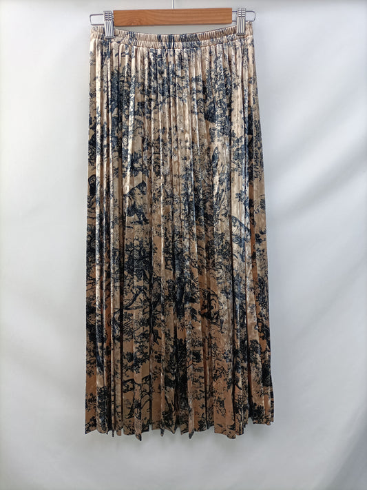 AN'GE. Falda plisada Terciopelo Tu(s)