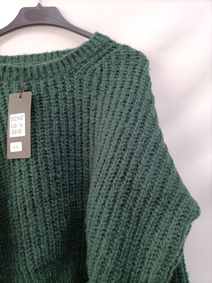 UNIKA. Jersey corto verde T.s