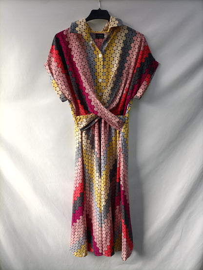 CASTAÑO DE INDIAS. Vestido midi Lunares T.s/m