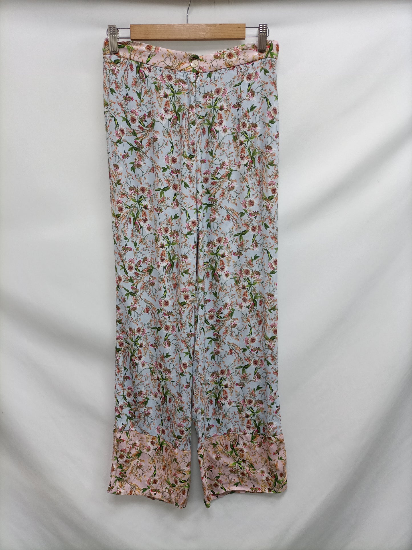 ERRE. Two-tone floral Ts trousers