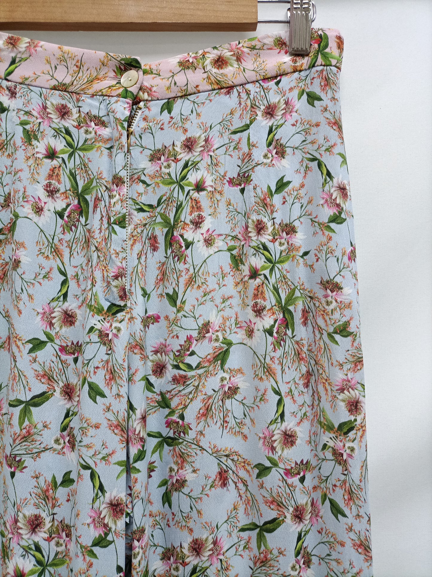 ERRE. Two-tone floral Ts trousers