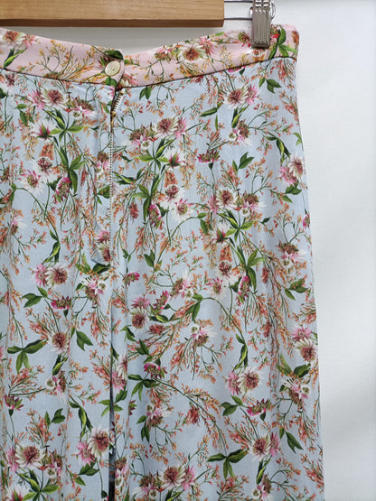 ERRE. Two-tone floral Ts trousers
