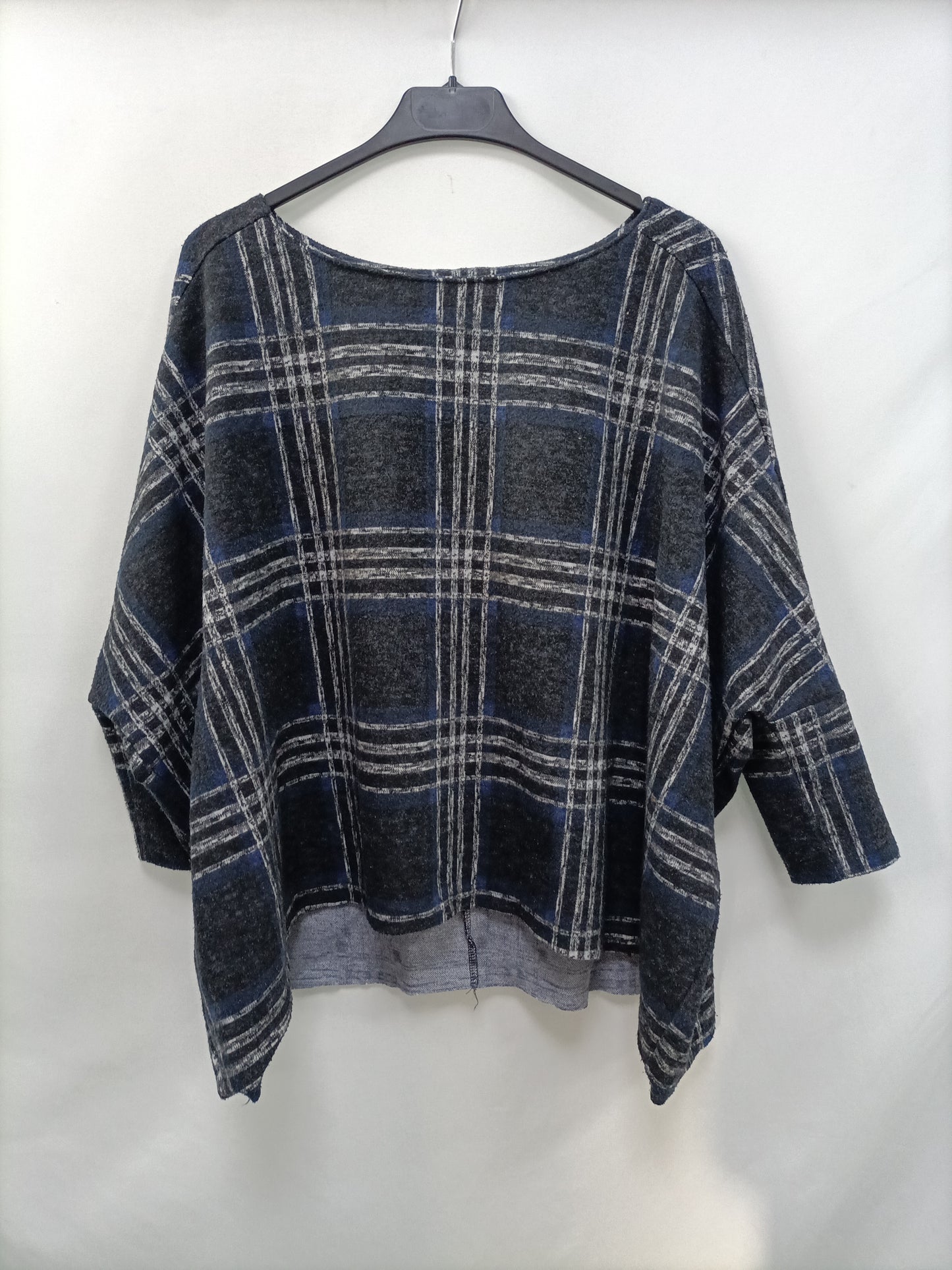 MANGO. Top franela cuadros T.xs/s