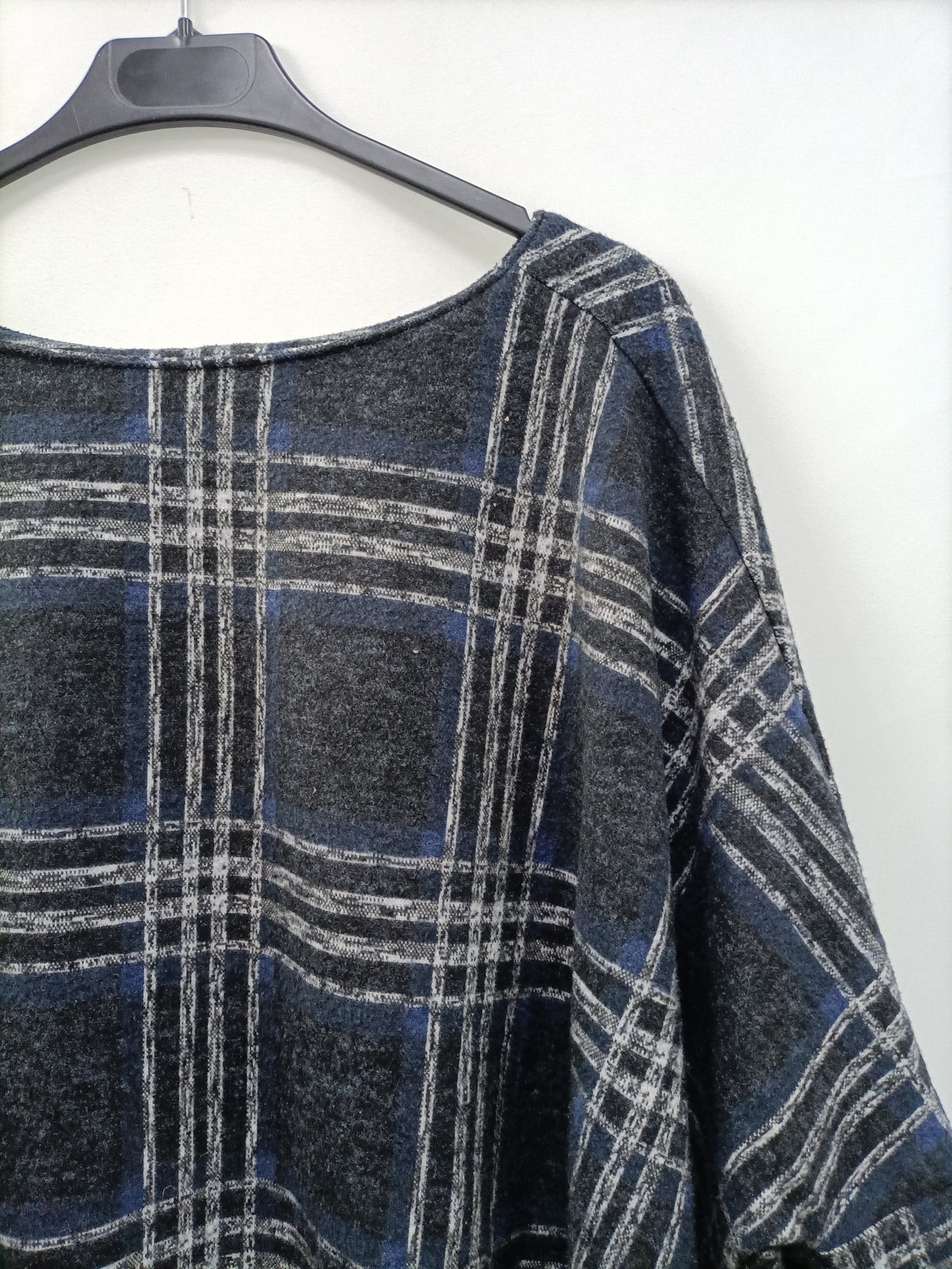 MANGO. Top franela cuadros T.xs/s