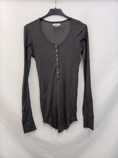 ISABEL MARANT ETOILE. Tm gray ribbed t-shirt