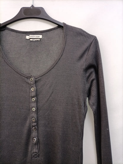 ISABEL MARANT ETOILE. Tm gray ribbed t-shirt