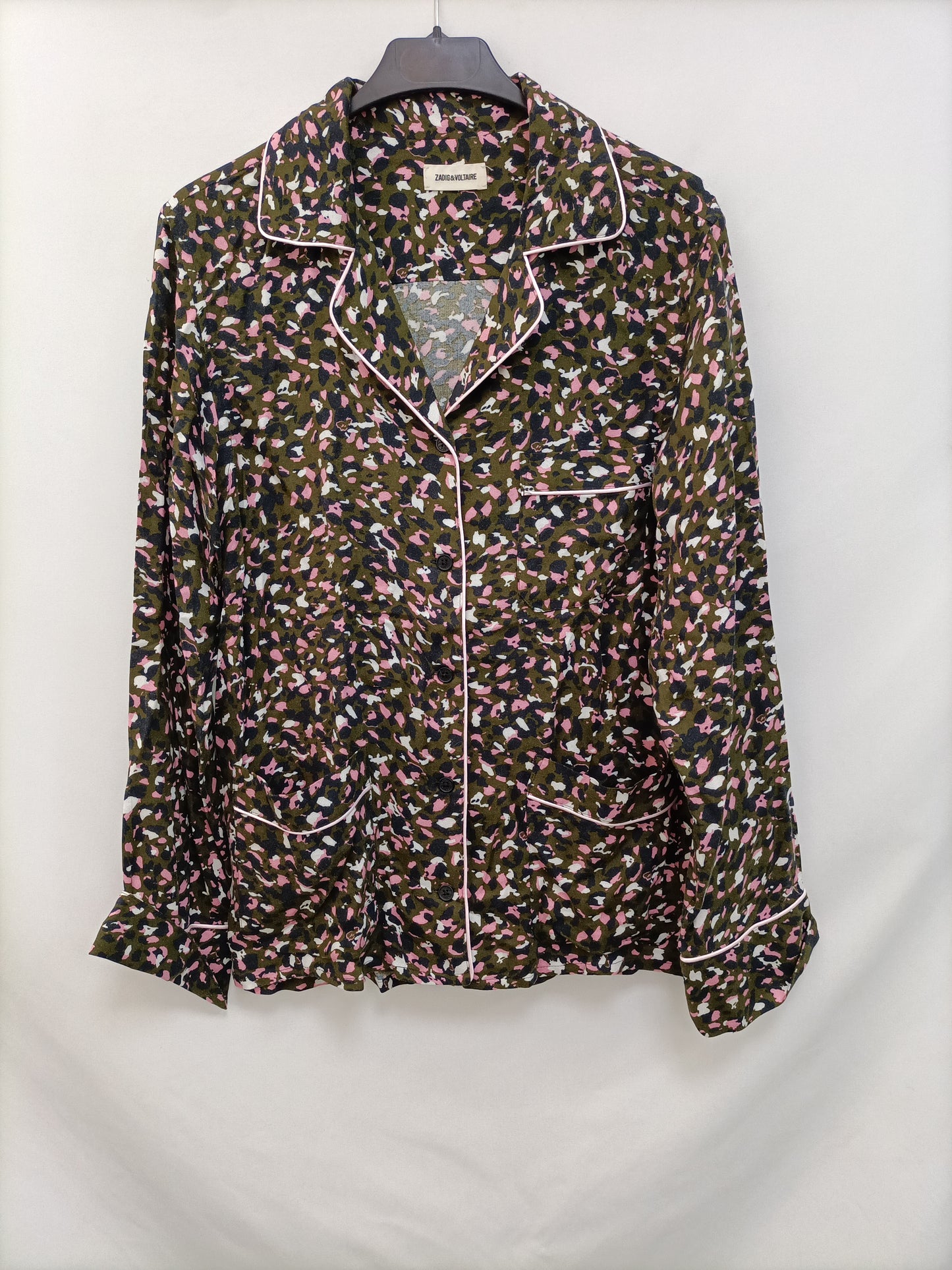 ZADIG&amp;VOLTAIRE. Green animal print Ts blouse