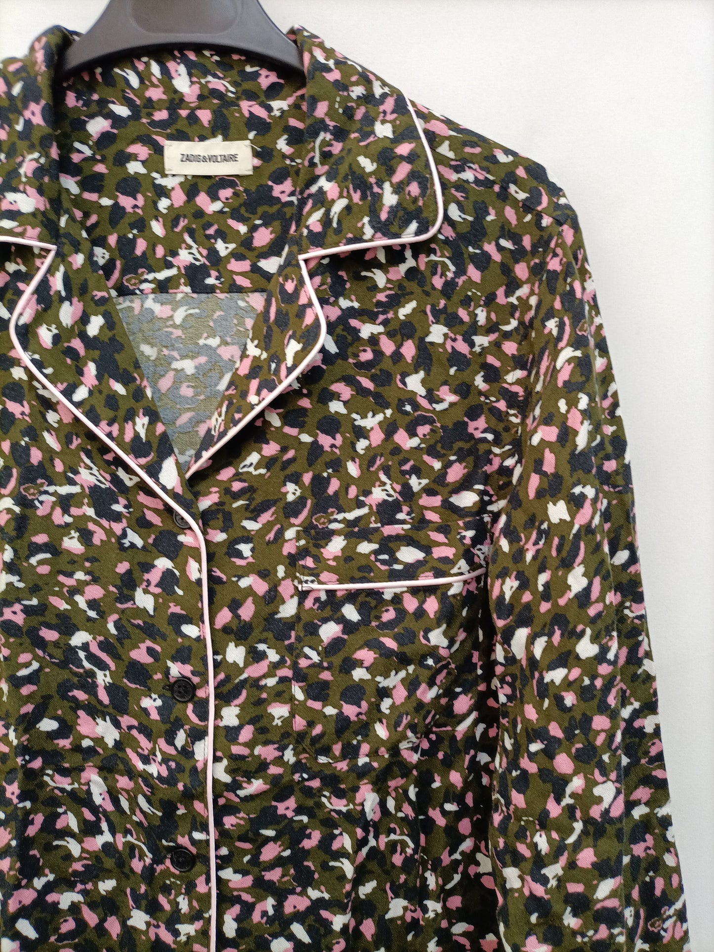 ZADIG&amp;VOLTAIRE. Green animal print Ts blouse