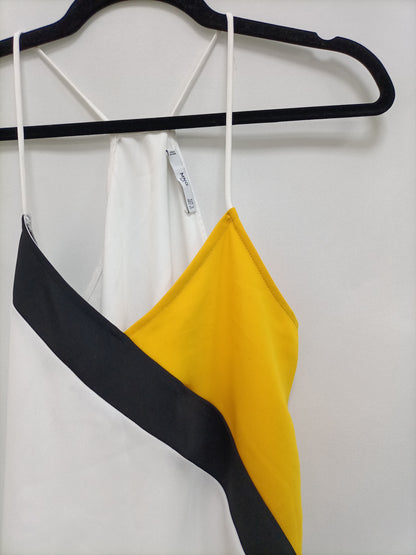 MANGO. Top tricolor T.s