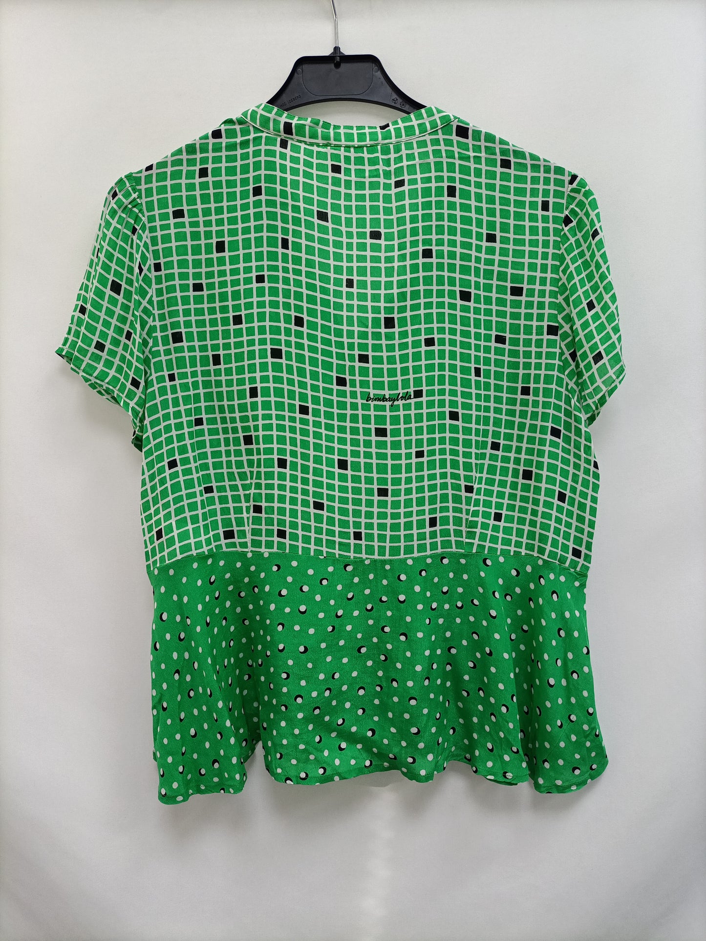 BIMBA Y LOLA. Green polka dot blouse TM