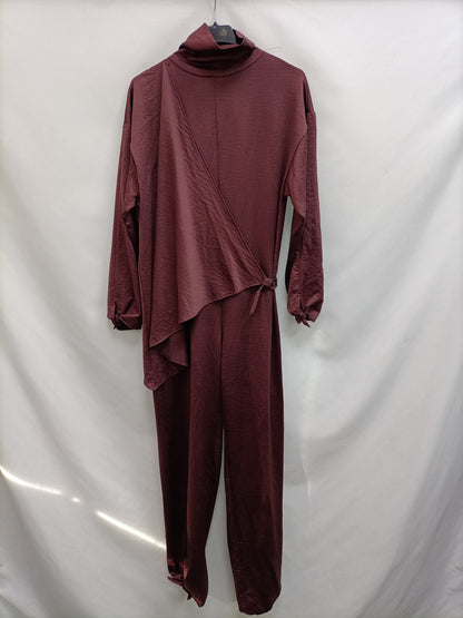 ZARA. Mono fluido burdeos T.s