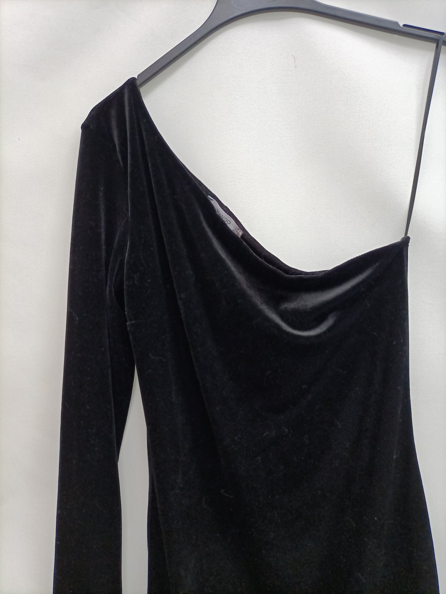 MANGO. Vestido terciopelo T.s
