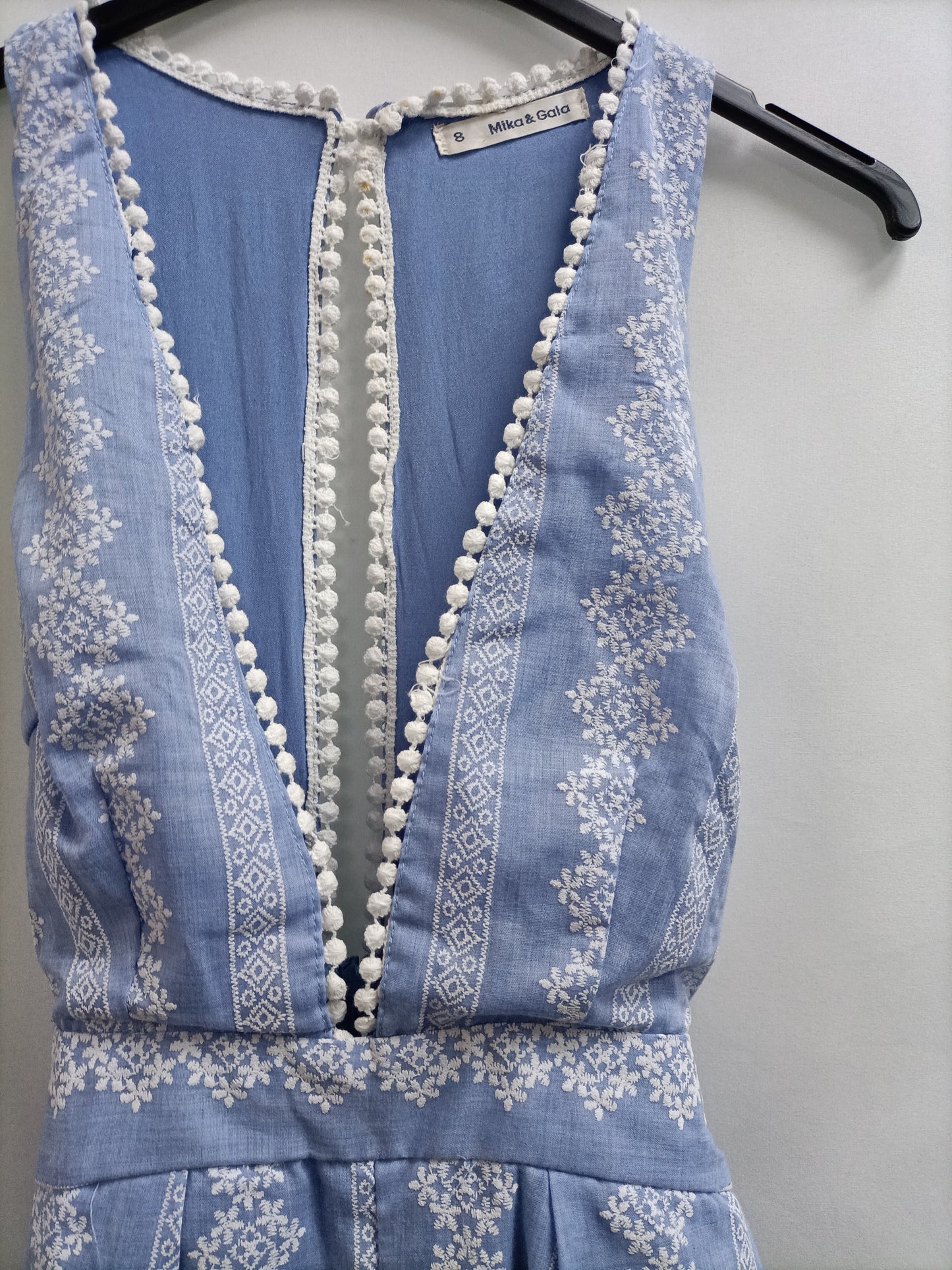 MIKA&GALA. Monl azul bordados T.(xs) tara