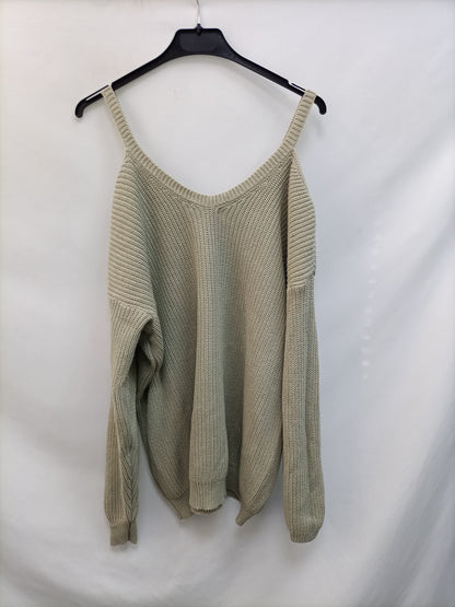 RENATTA&amp;GO. Beige sweater shoulders Your(s)