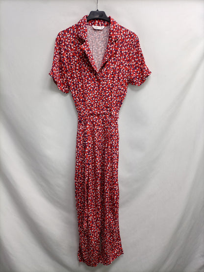 Fantastic Company. Red T.xs Printed Jumpsuit