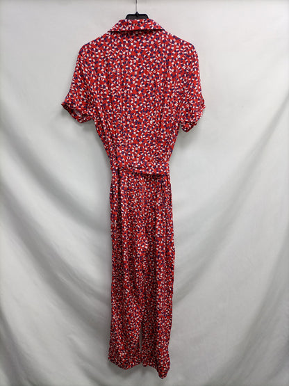 Fantastic Company. Red T.xs Printed Jumpsuit