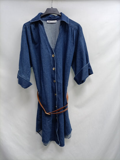 ZARA. Short denim dress T.xs