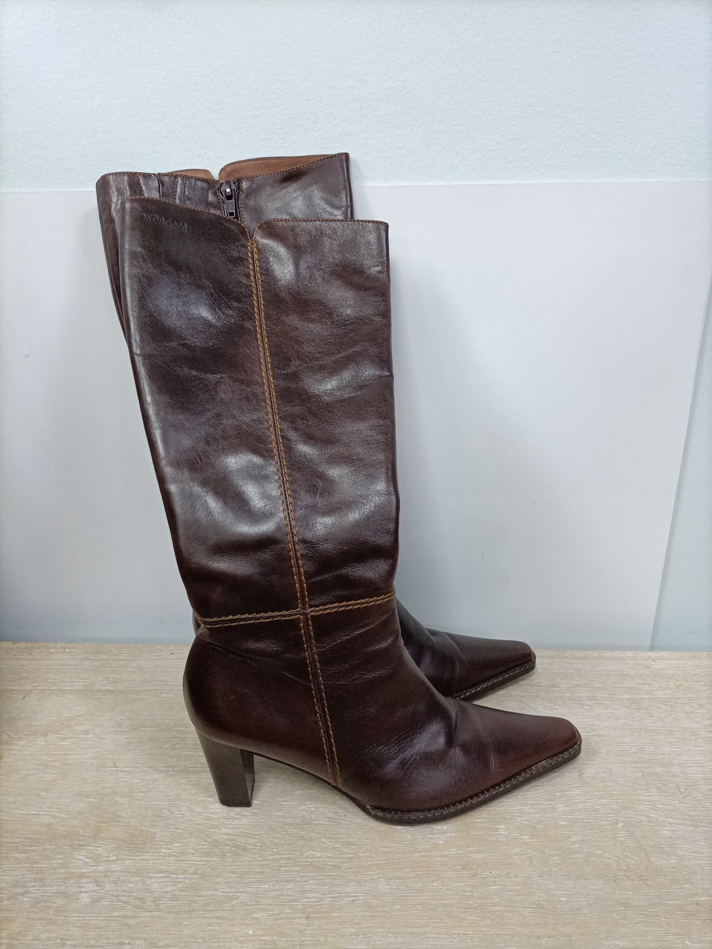 WONDERS. Botas marrones piel T.37