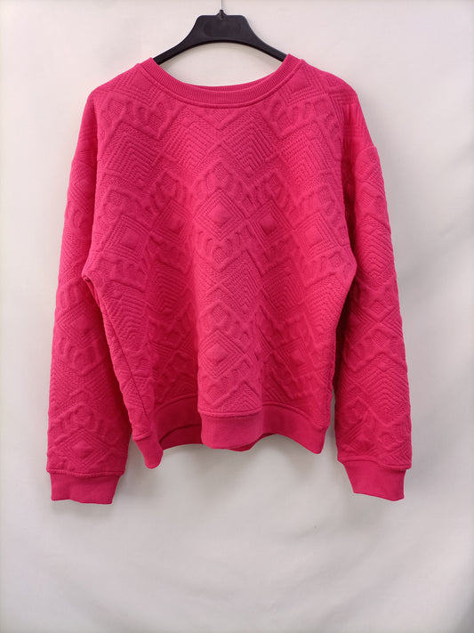 ZARA. Pink textured sweatshirt Tm