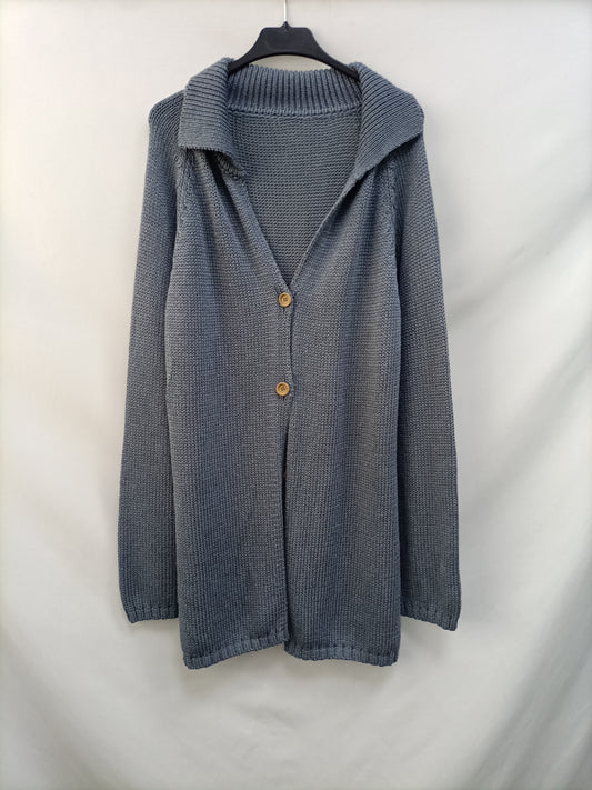 OTHERS. Blue knitted cardigan Tu(m/l)